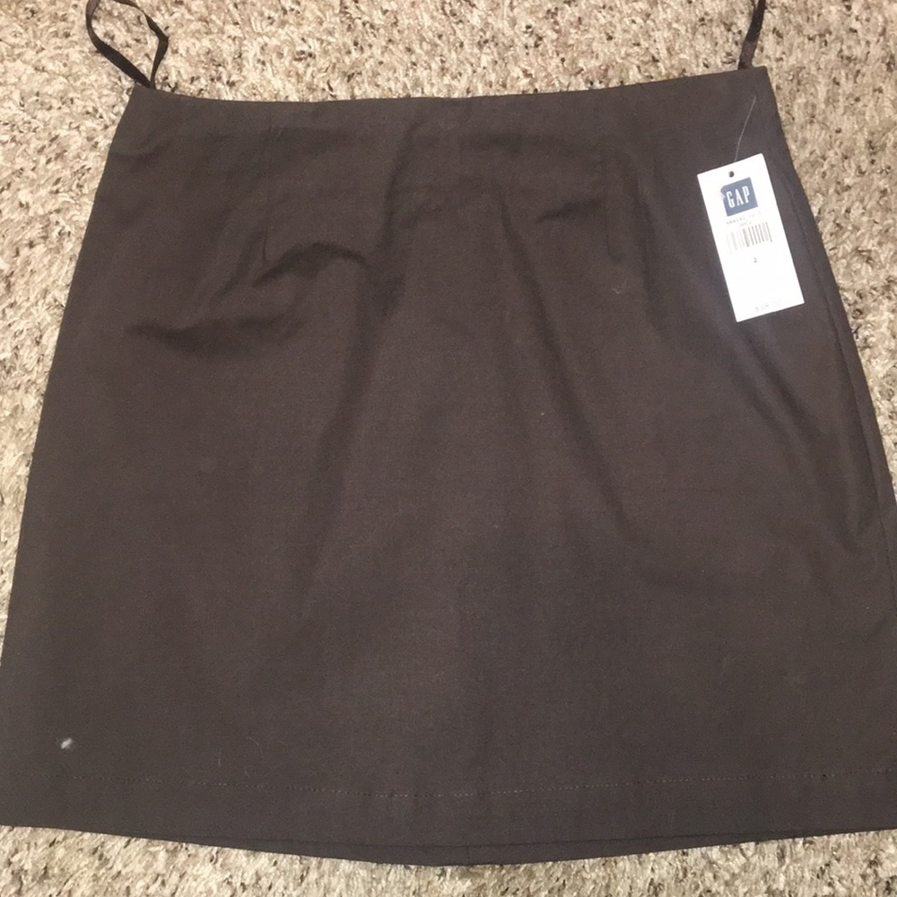 Gap stretch brown pencil short skirt
